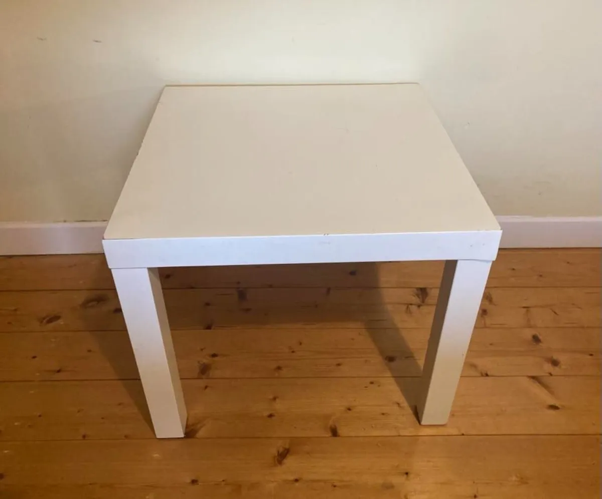 Small White Ikea Side/Coffee Table - Image 1