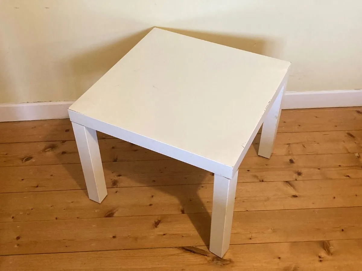Small White Ikea Side/Coffee Table - Image 2