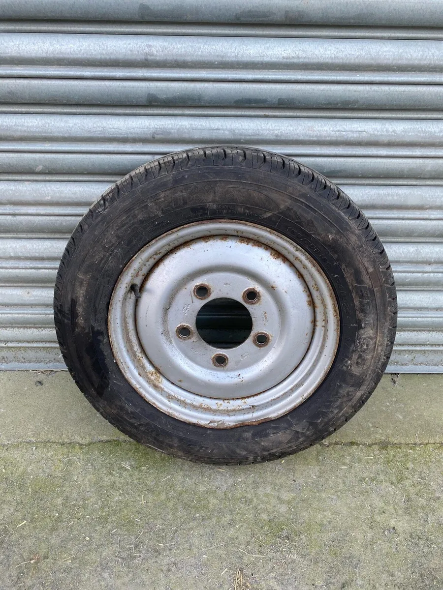 Aluminium cattle trailer spare wheel 185/75/R16 - Image 1
