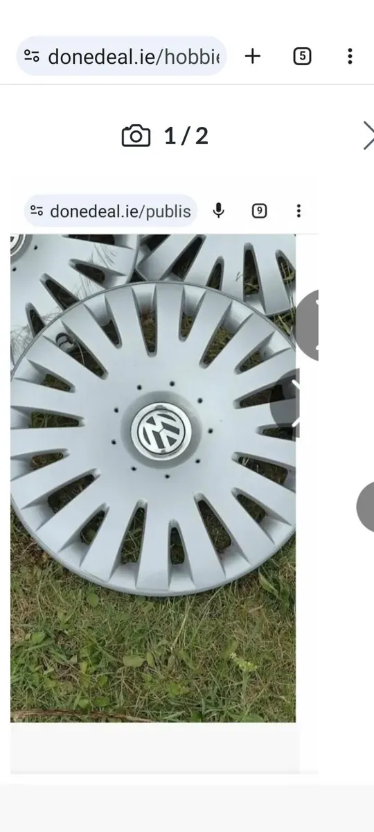 Original VW hubcaps 17 " - Image 1