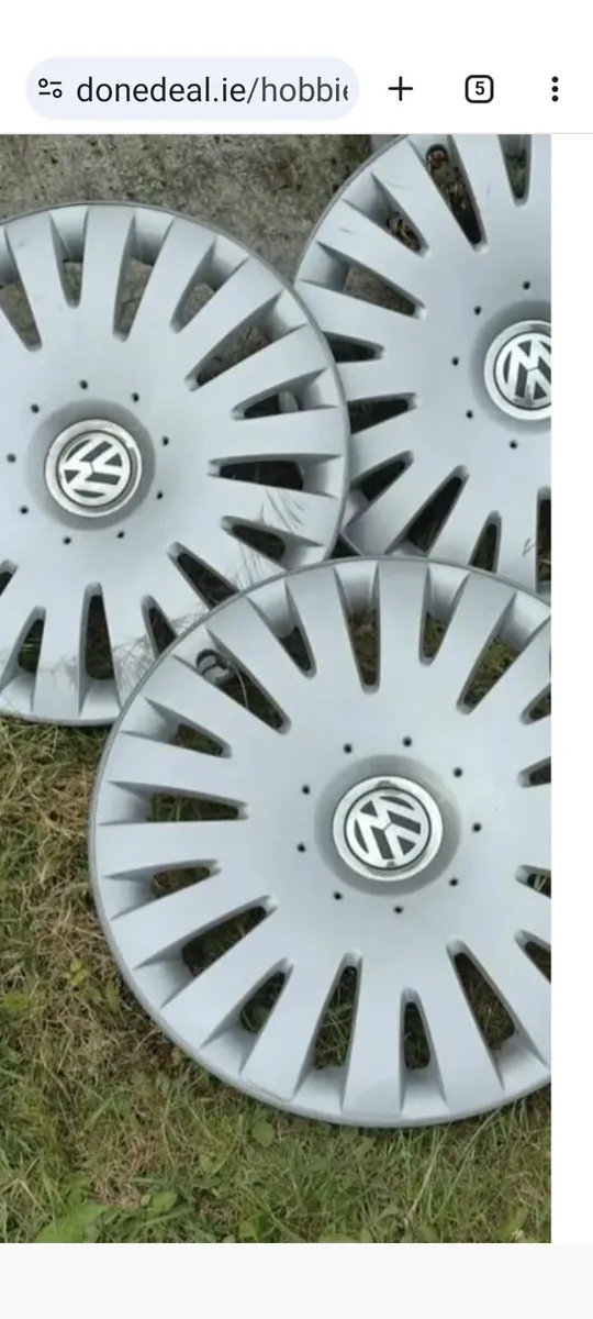 Original VW hubcaps 17 " - Image 2