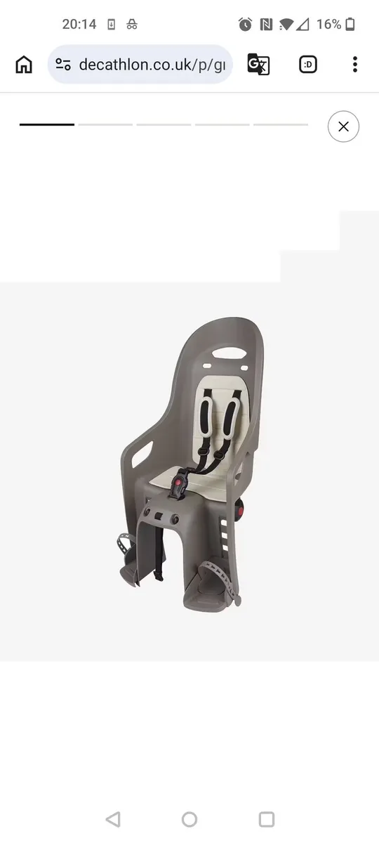 Cream kids bike seat - Image 2