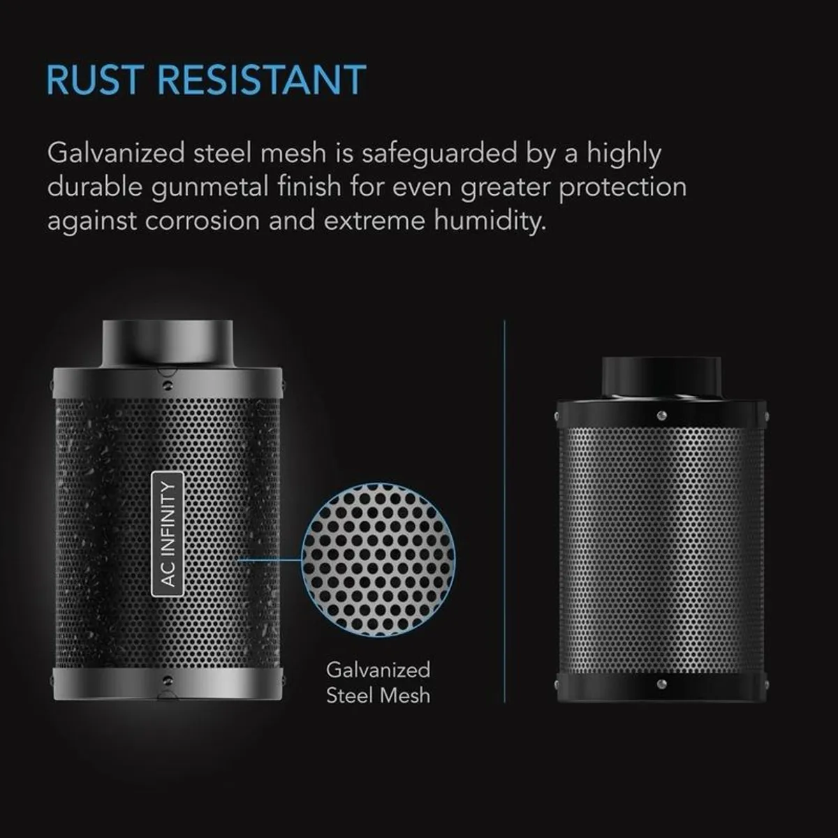 AC Infinity Air Carbon Filter 200mm, with Premium Australian Virgin Charcoal, for Inline Duct Fan, 8-inch, 2 Packs - Image 3