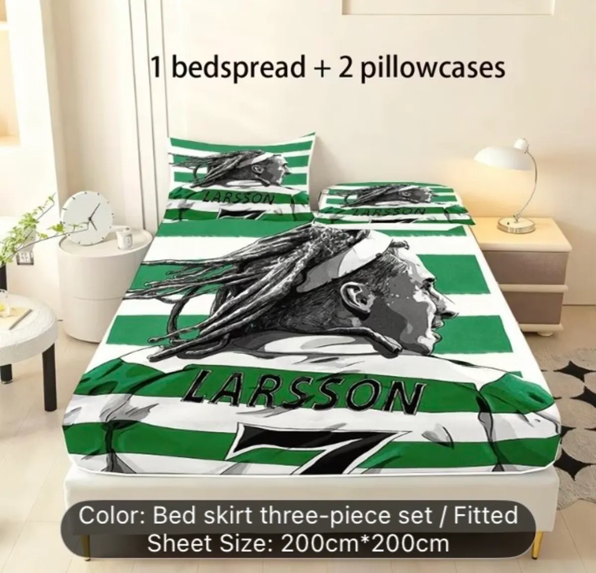 Celtic football bed set free postage