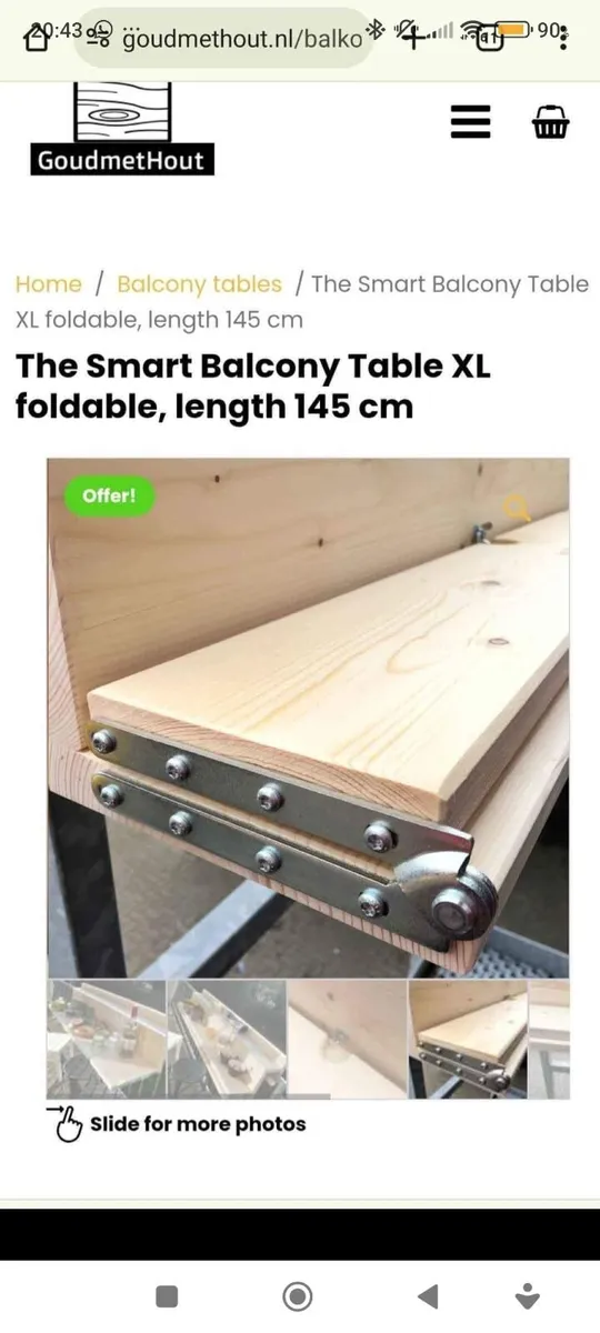 Balcony railing table - Image 3