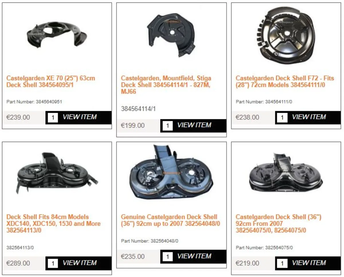 Castelgarden Mountfield Stiga Honda Alpina Parts - Image 3