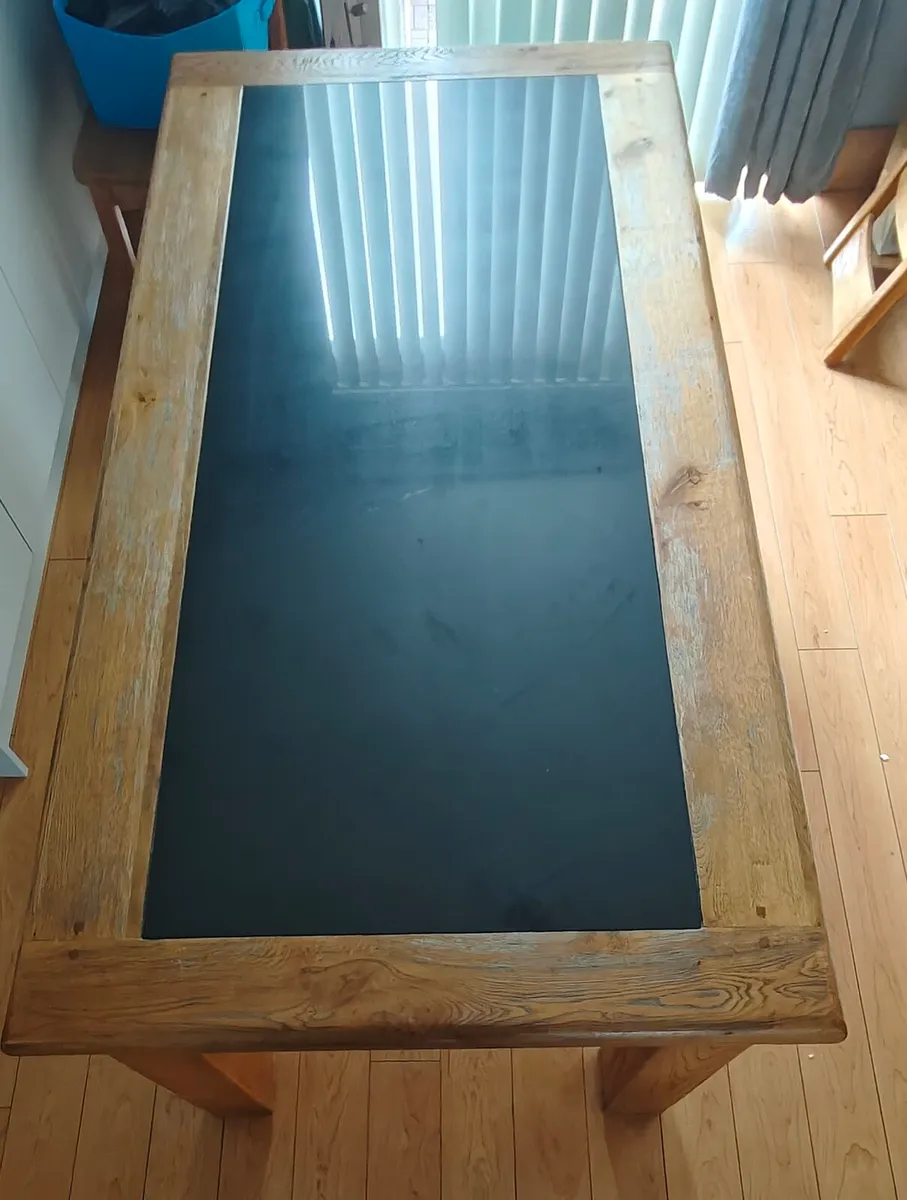 Solid Wood Dining Table & 6 Matching Chairs - Image 1