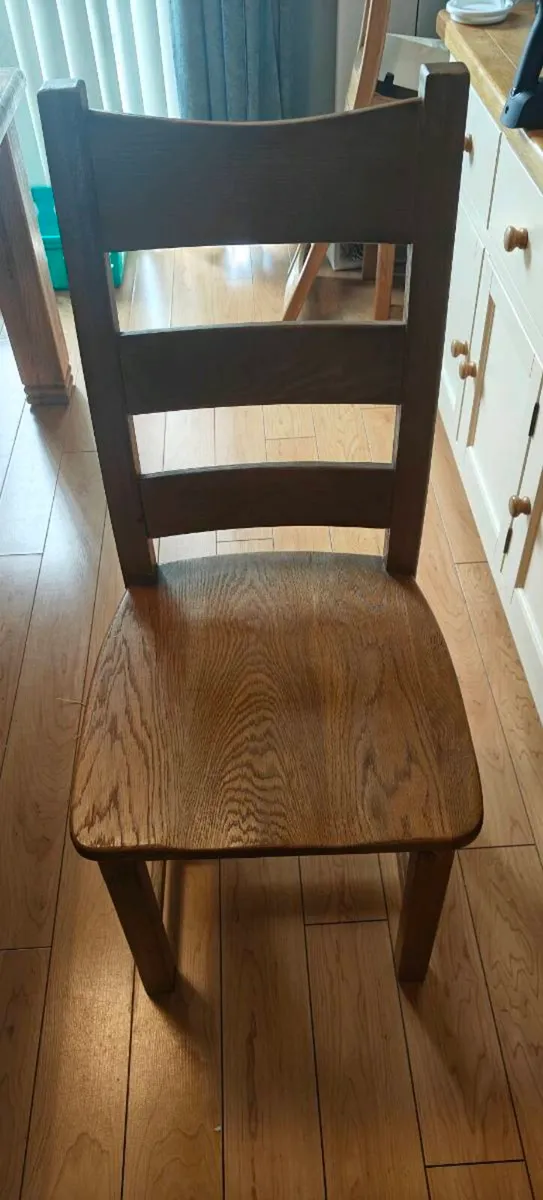 Solid Wood Dining Table & 6 Matching Chairs - Image 3