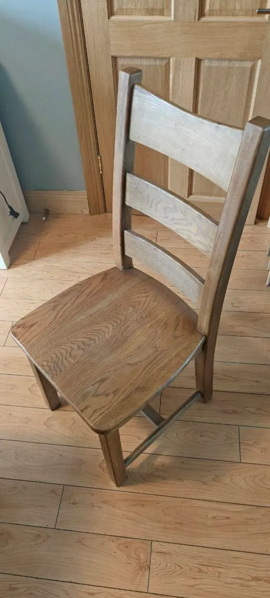 Solid Wood Dining Table & 6 Matching Chairs - Image 4