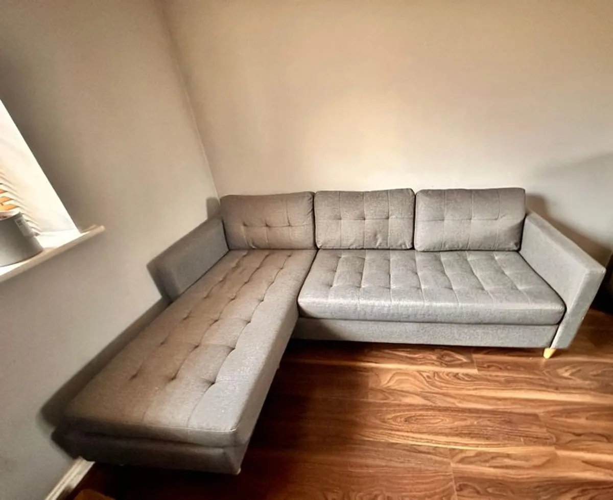 Grey Colour Corner Sofa with coffee table - Image 1