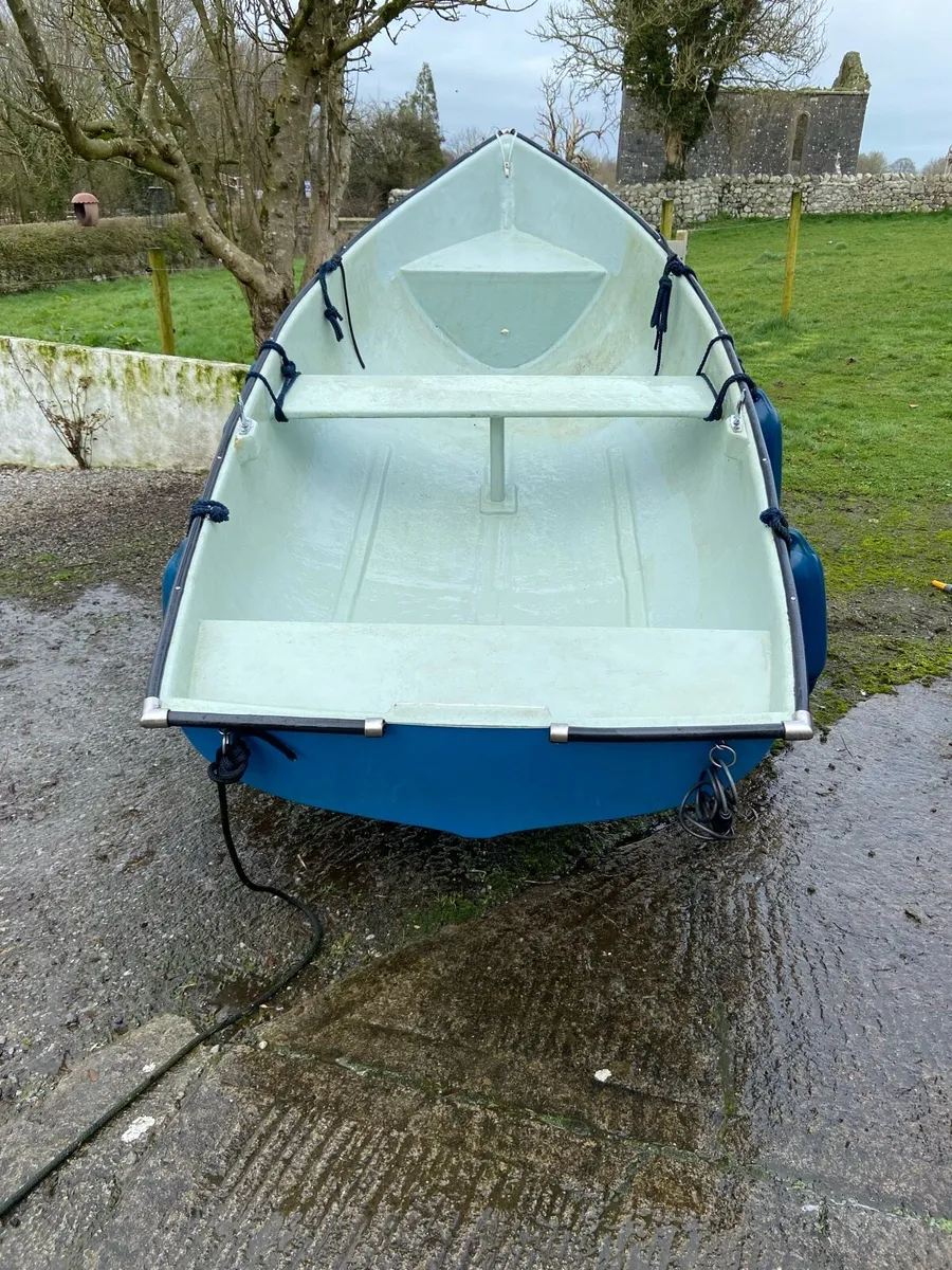 10 foot fiber glass tender on car trailer - Image 2