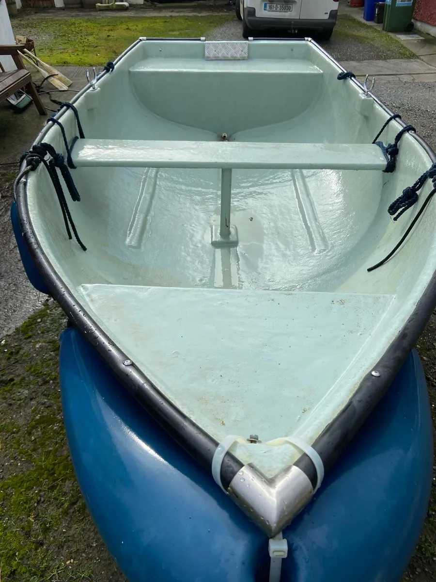 10 foot fiber glass tender on car trailer - Image 3