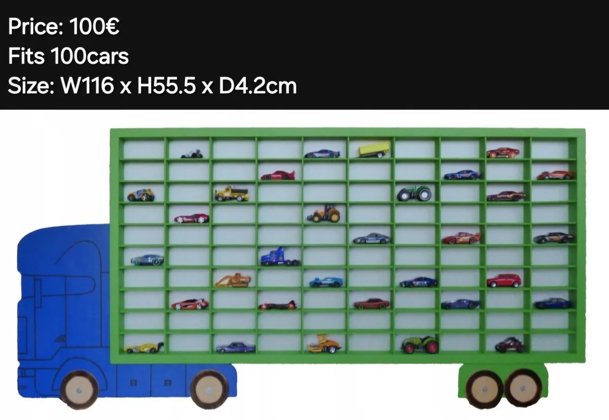 Kids Hot Wheels Cars Shelf Cabinet Display - Image 3