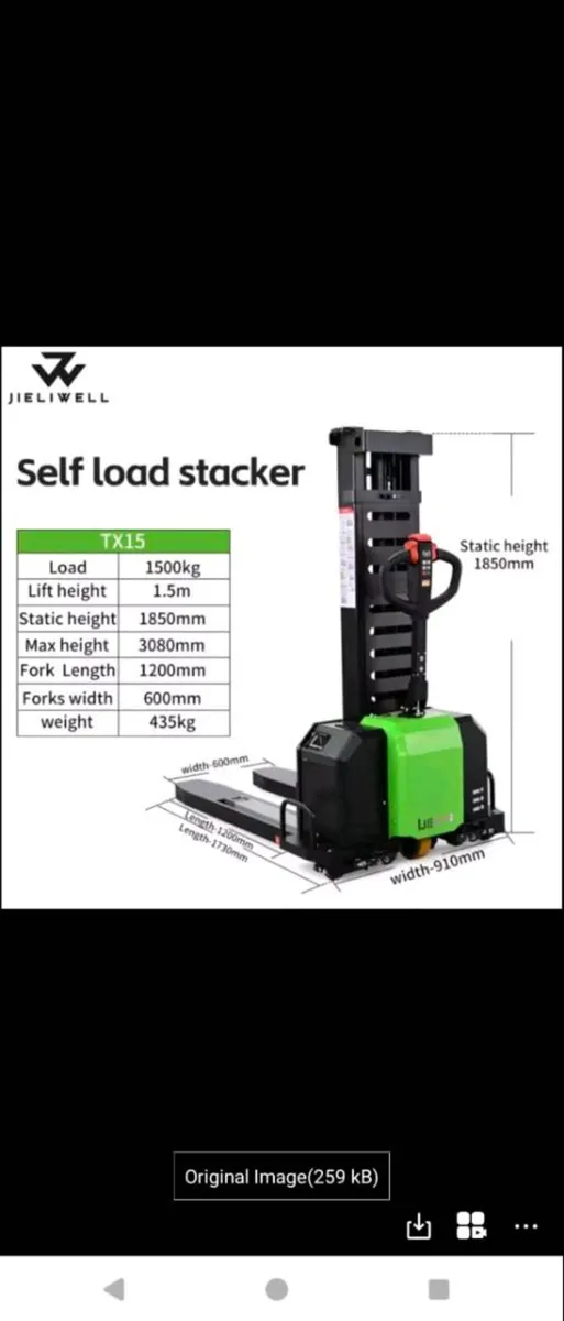1.5 tonne focklift