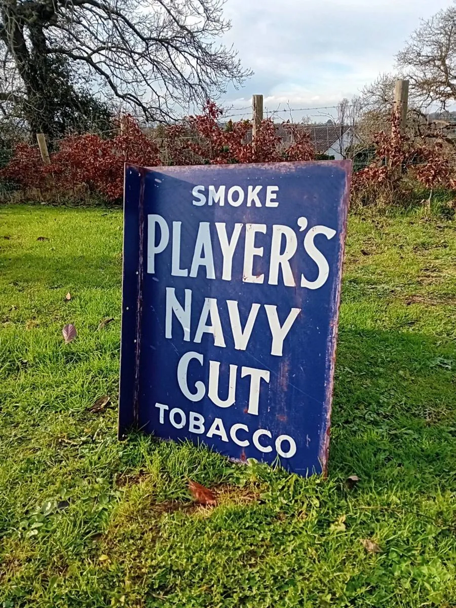 Players Navy Cut Double Sided Tin Sign - Image 2