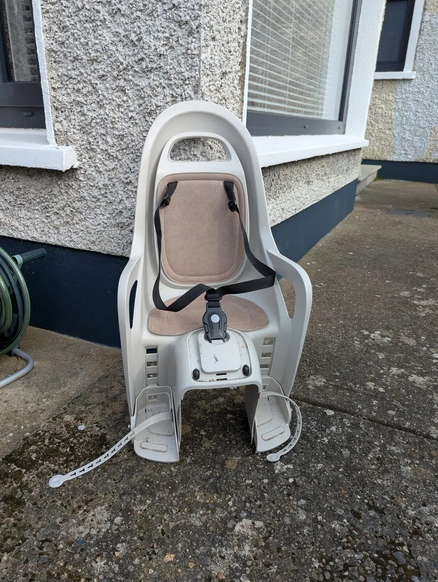 Cream kids bike seat - Image 1