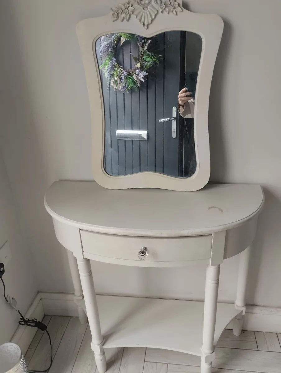 Hall Table & Mirror - Image 1