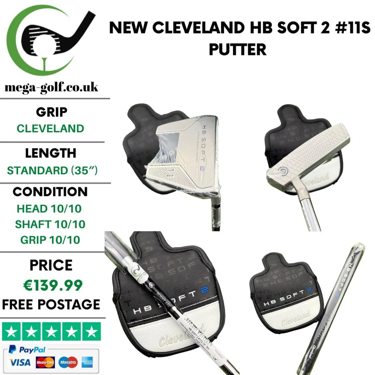 New Cleveland Hb Soft 2 #11S Putter / 35" - Image 1