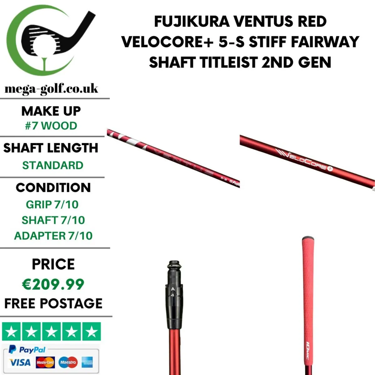 Fujikura Ventus Red Velocore+ 5-S Stiff Fairway - Image 1