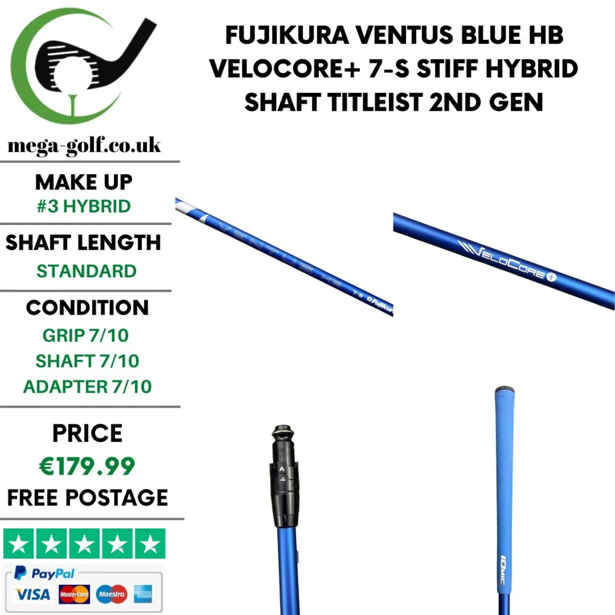 Fujikura Ventus Blue HB Velocore+ 7-S Stiff Hybrid - Image 1