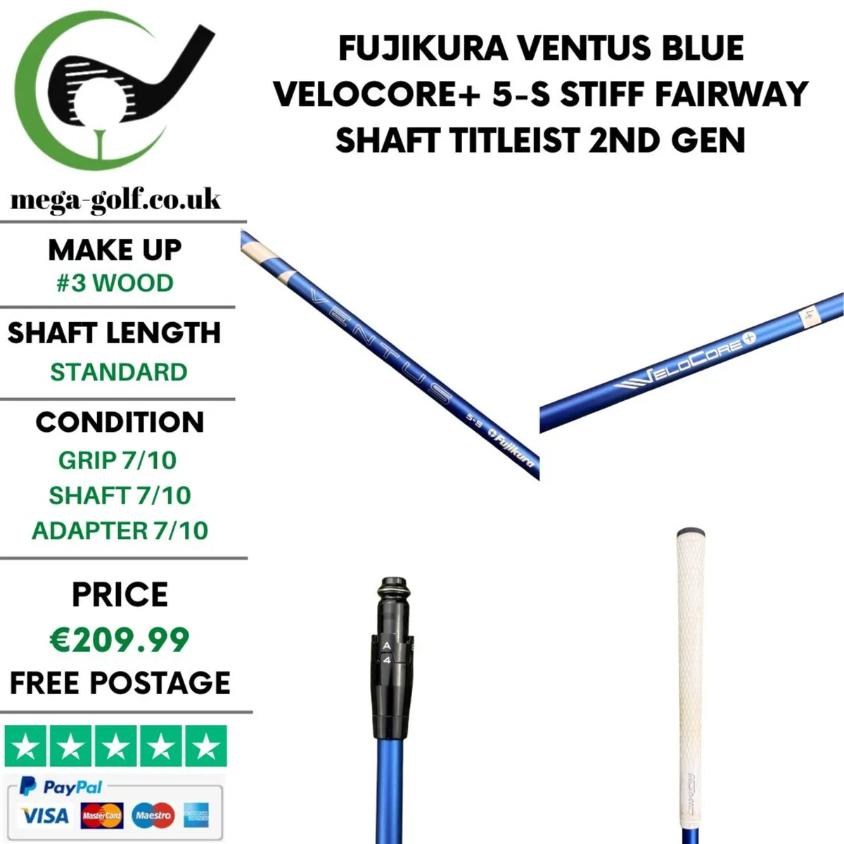 Fujikura Ventus Blue Velocore+ 5-S Stiff Fairway - Image 1