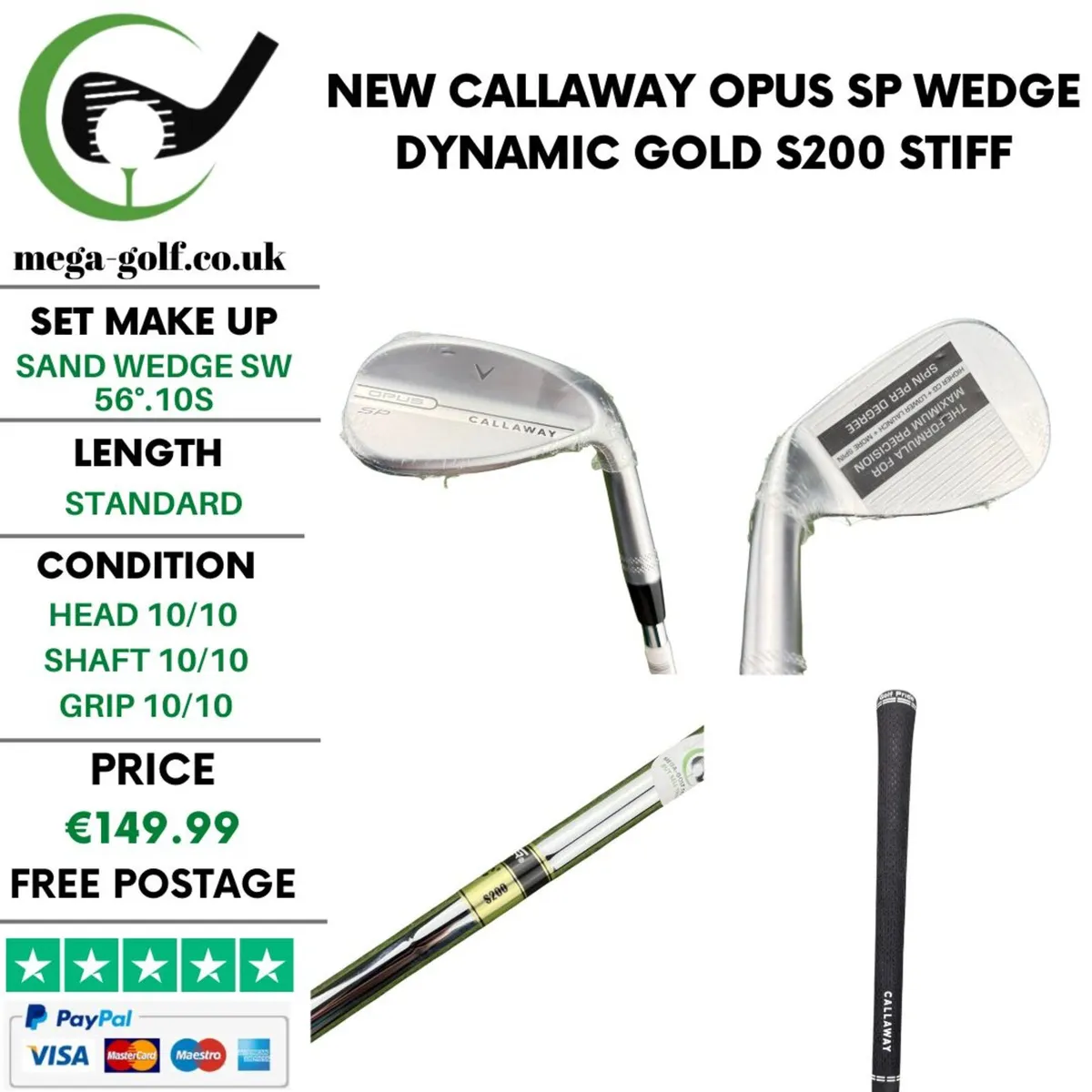 New Callaway Opus SP Wedge Sw 56°.10S / Stiff - Image 1