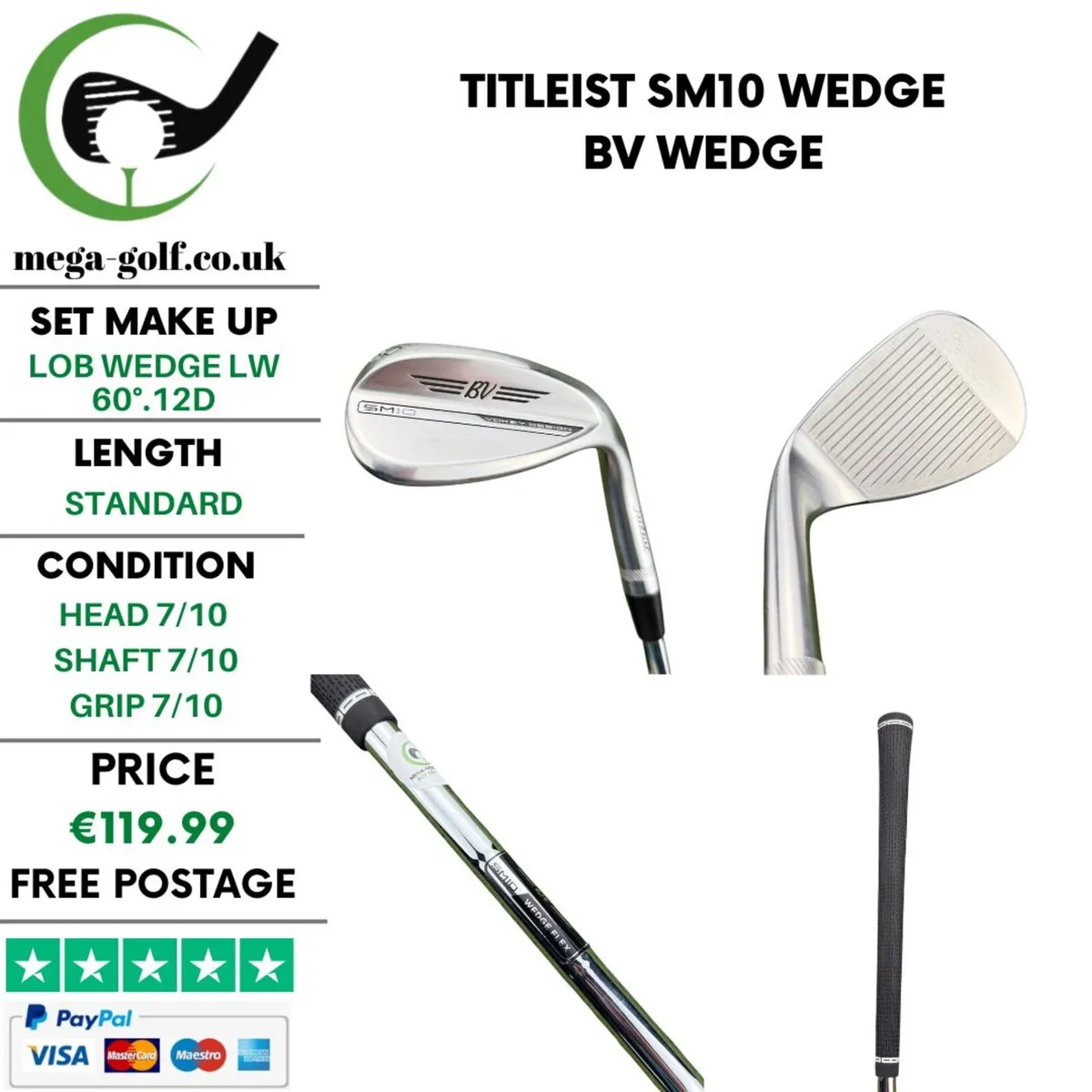 Titleist SM10 Wedge Lw 60°.12D / Bv Wedge - Image 1