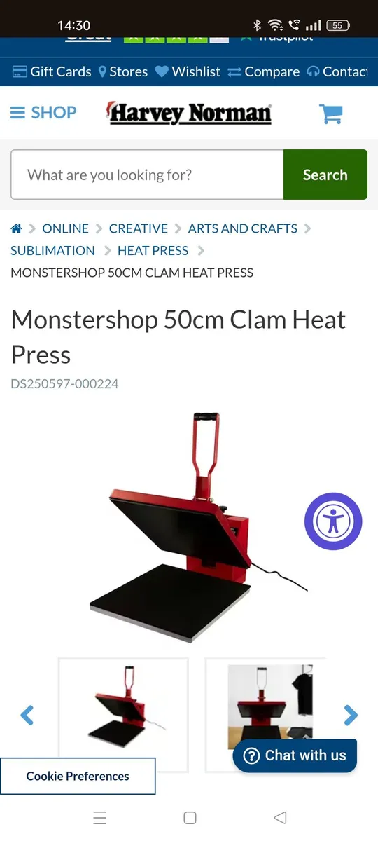 Monstershop 50cm Clam Heat Press - Image 4
