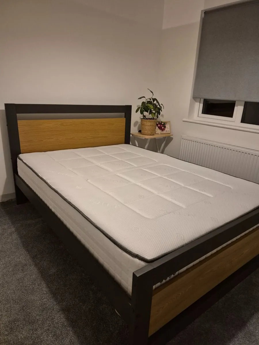 Bed frame and mattress-double - Image 1