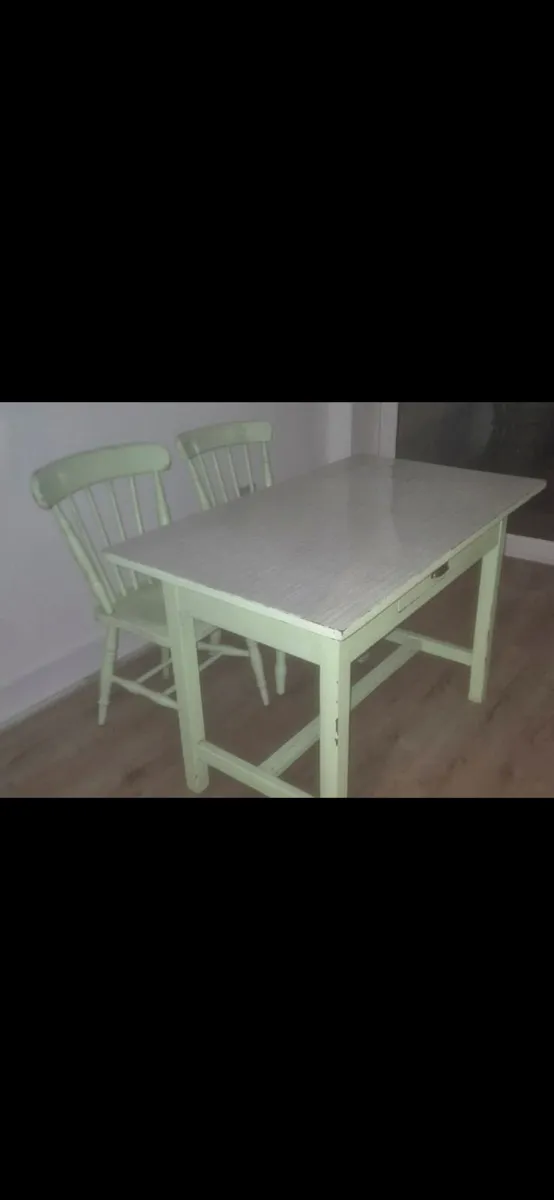 Farmhouse table and chairs - Image 1