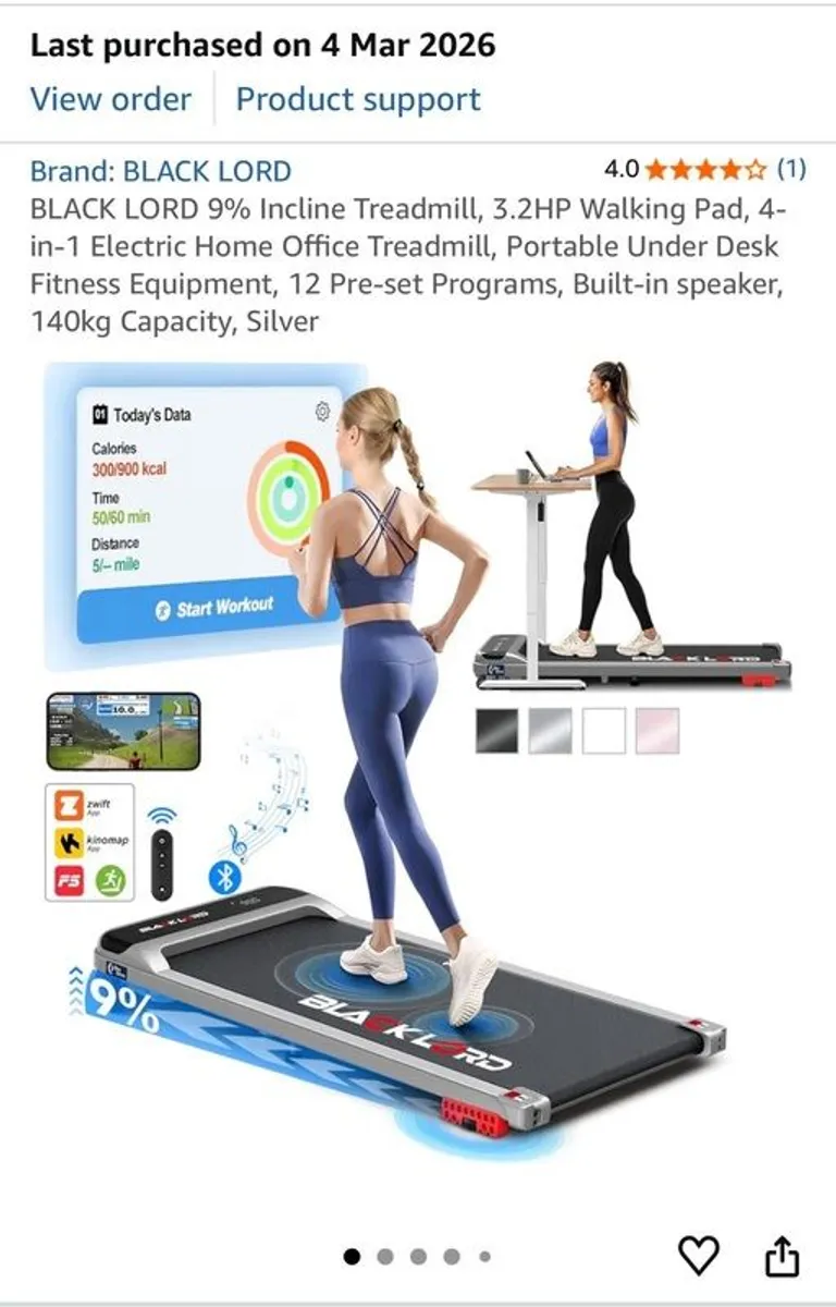 BLACK LORD Incline Treadmill - Image 1