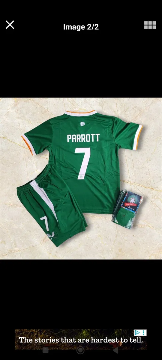 IRELAND ( PARROTT 7 ) KIDS KIT , SIZE ,8/9 , 12/13 - Image 1