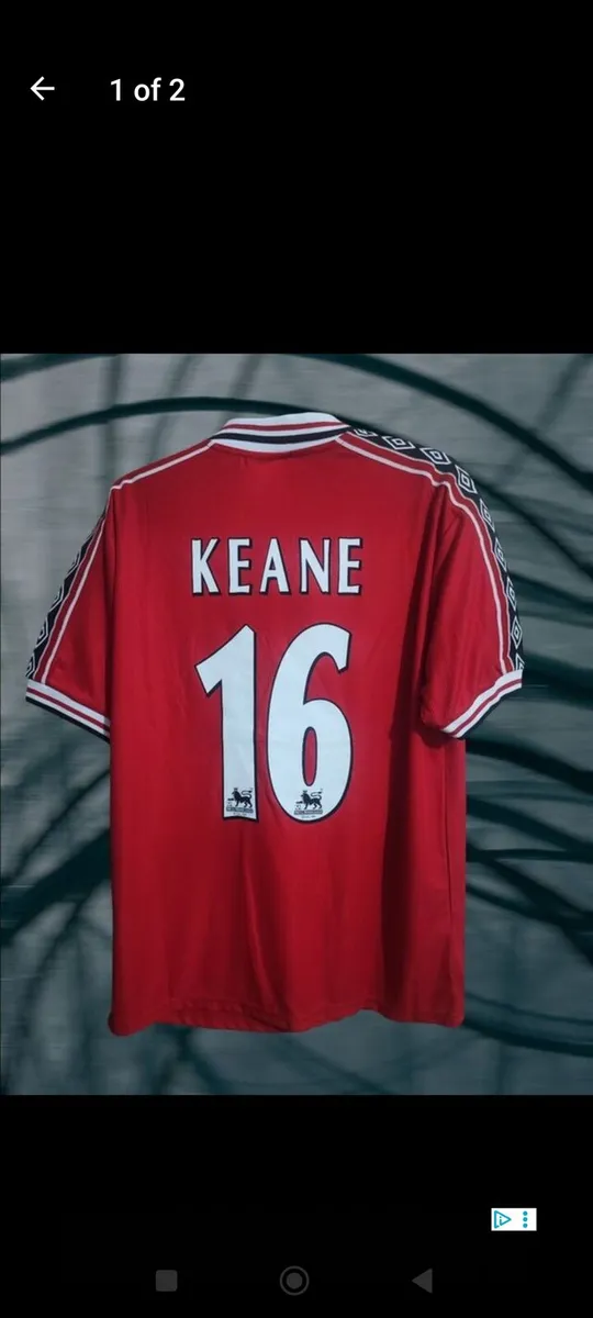 MAN UTD (RETRO/KEANE) JERSEY , SIZE : LARGE - Image 1
