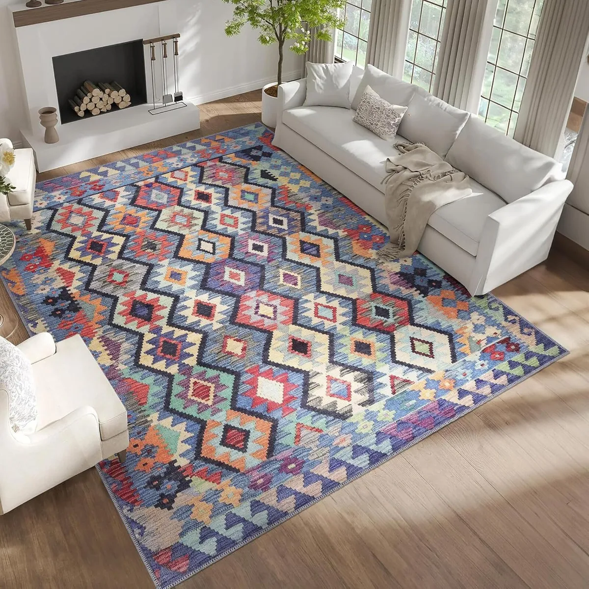 Washable Area Rugs for Living Room Traditional - Image 1