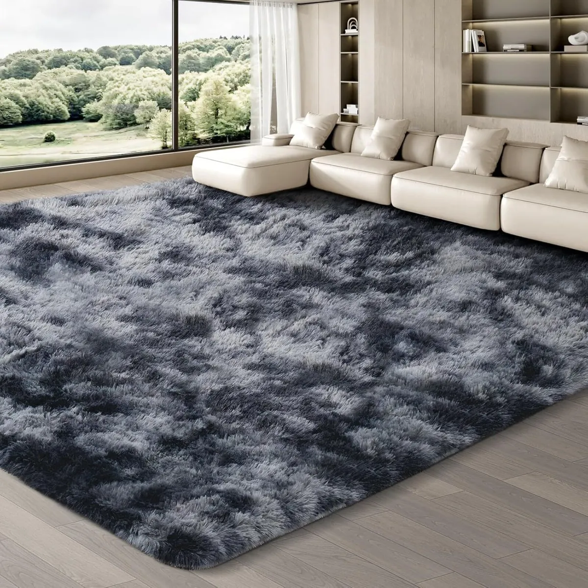 Rugs Living Room 240 x 340 cm Grey Area Rug Anti - Image 1