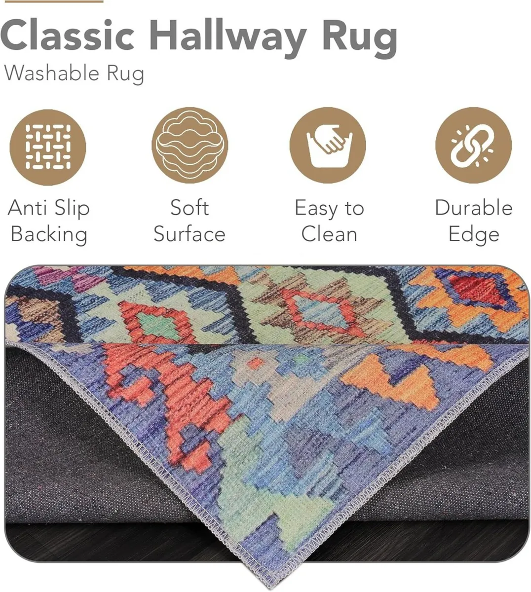 Washable Area Rugs for Living Room Traditional - Image 4