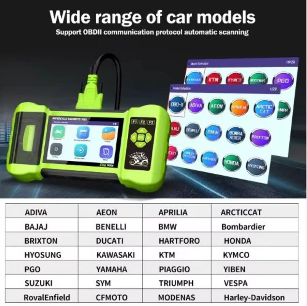 JDiag M300 Universal Motorcycle Scanner - Image 3