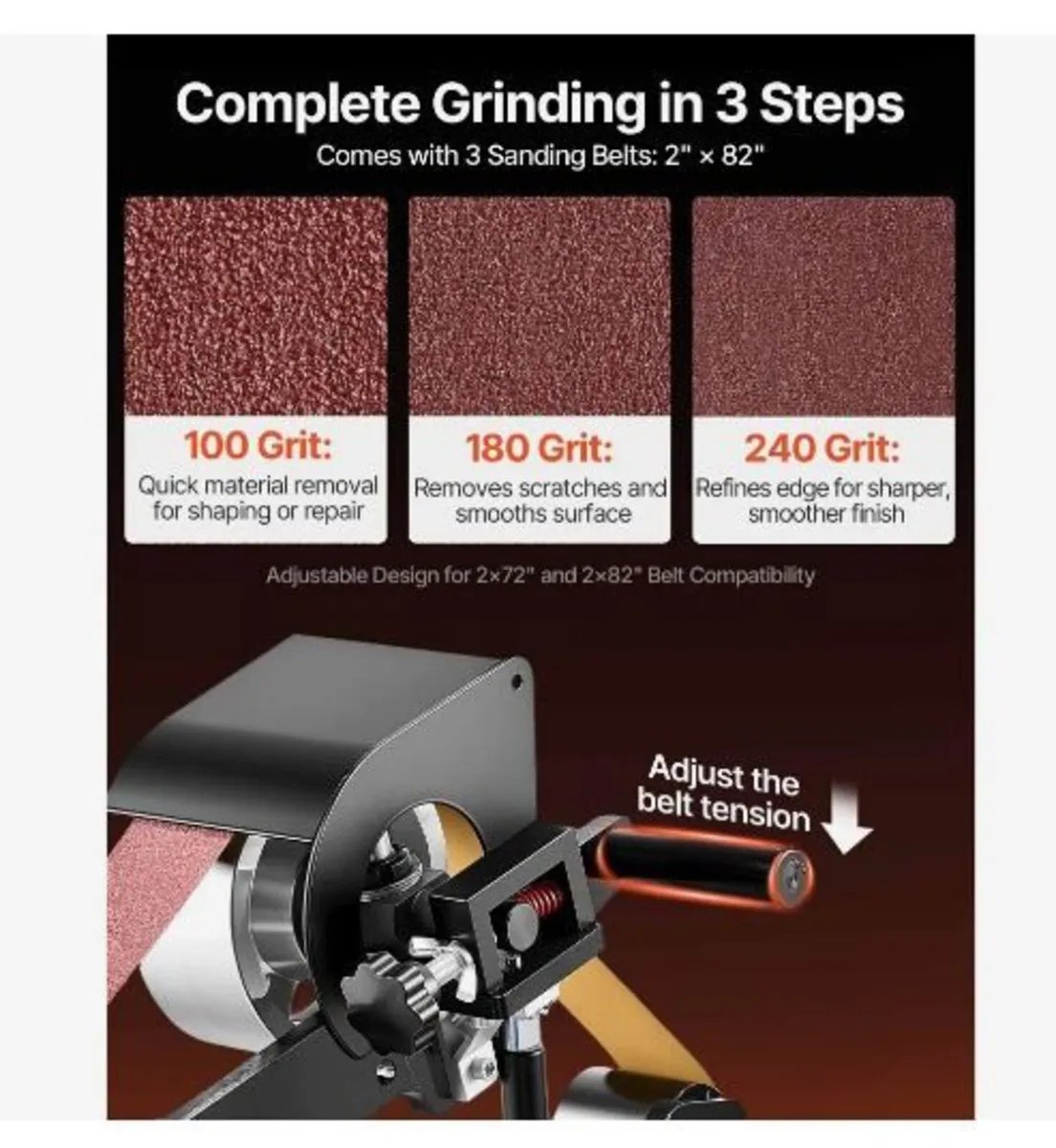 Benchtop Disk & Belt Sander Bench Sander - Image 3