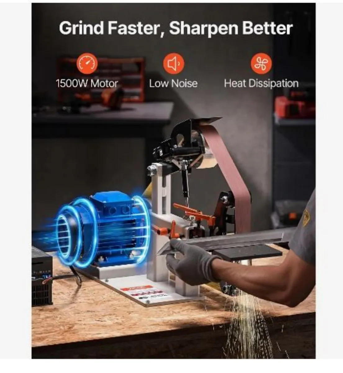 Benchtop Disk & Belt Sander Bench Sander - Image 2