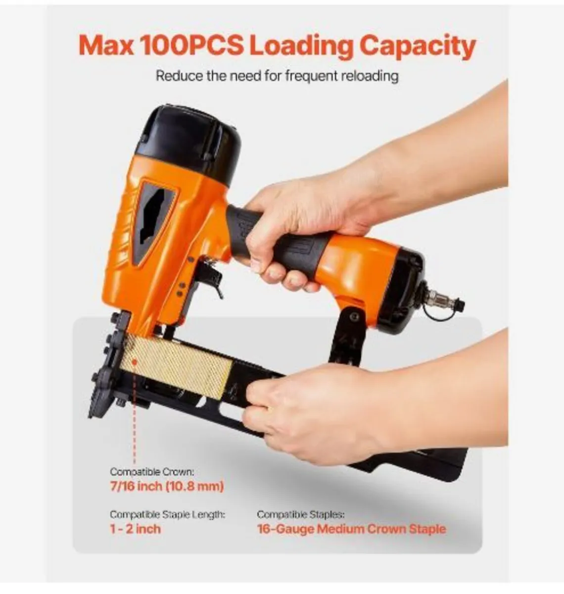 Pneumatic Staple Gun, 16 Gauge 10.8mm - Image 4