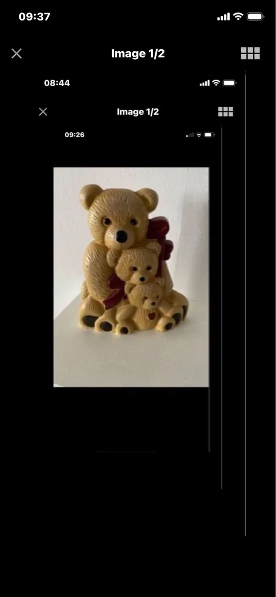 AST Iron Teddy Bear Family Doorstop - Image 1
