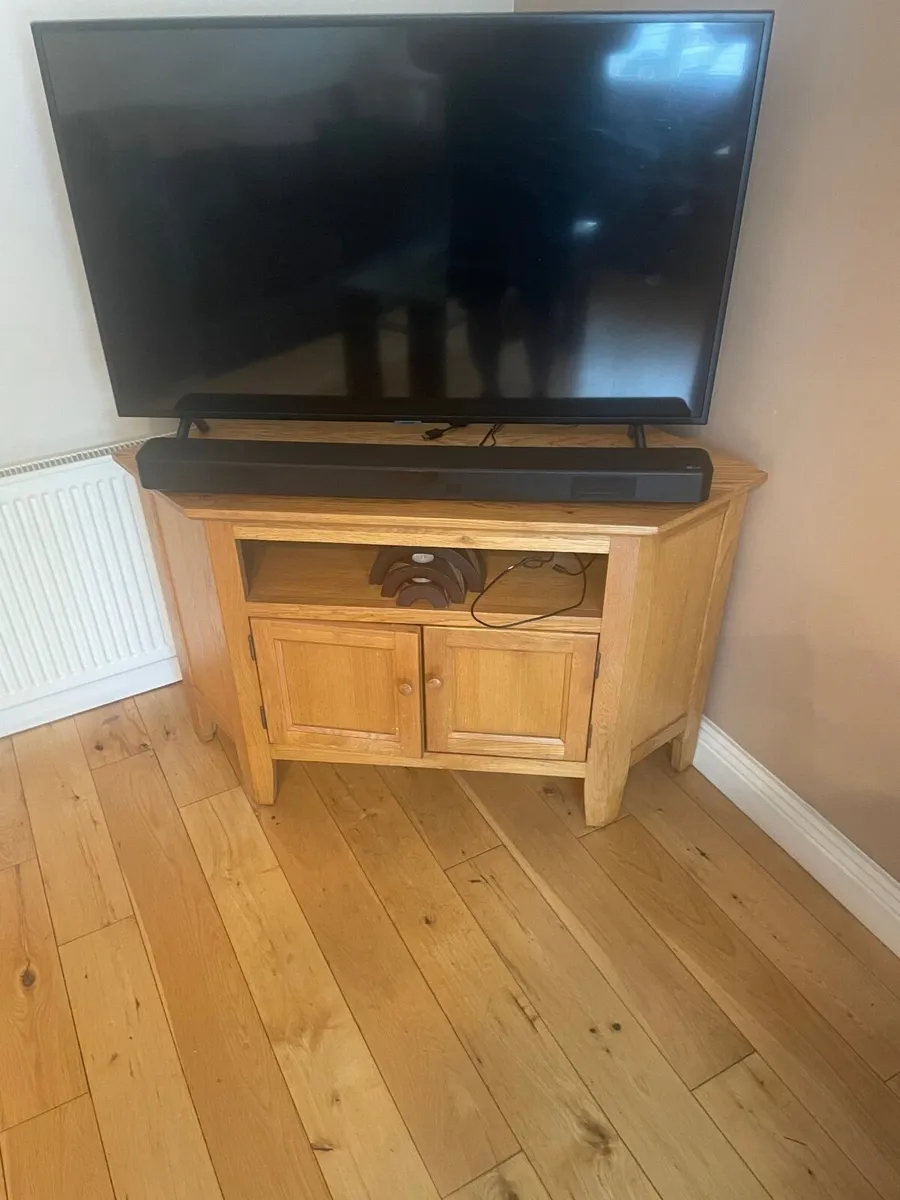 Solid Oak sideboard oak Tv cabinet oak bookcase - Image 1