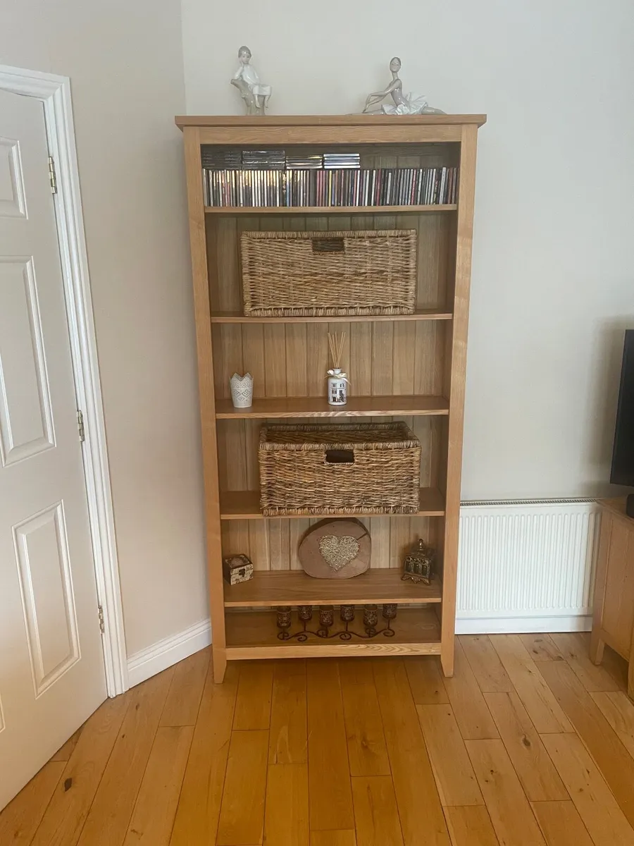Solid Oak sideboard oak Tv cabinet oak bookcase - Image 2
