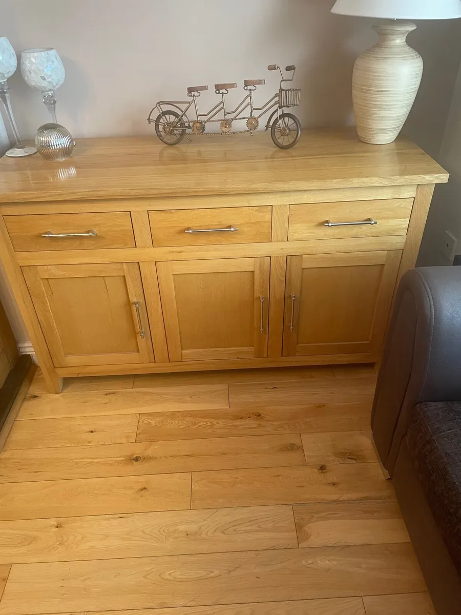 Solid Oak sideboard oak Tv cabinet oak bookcase - Image 3