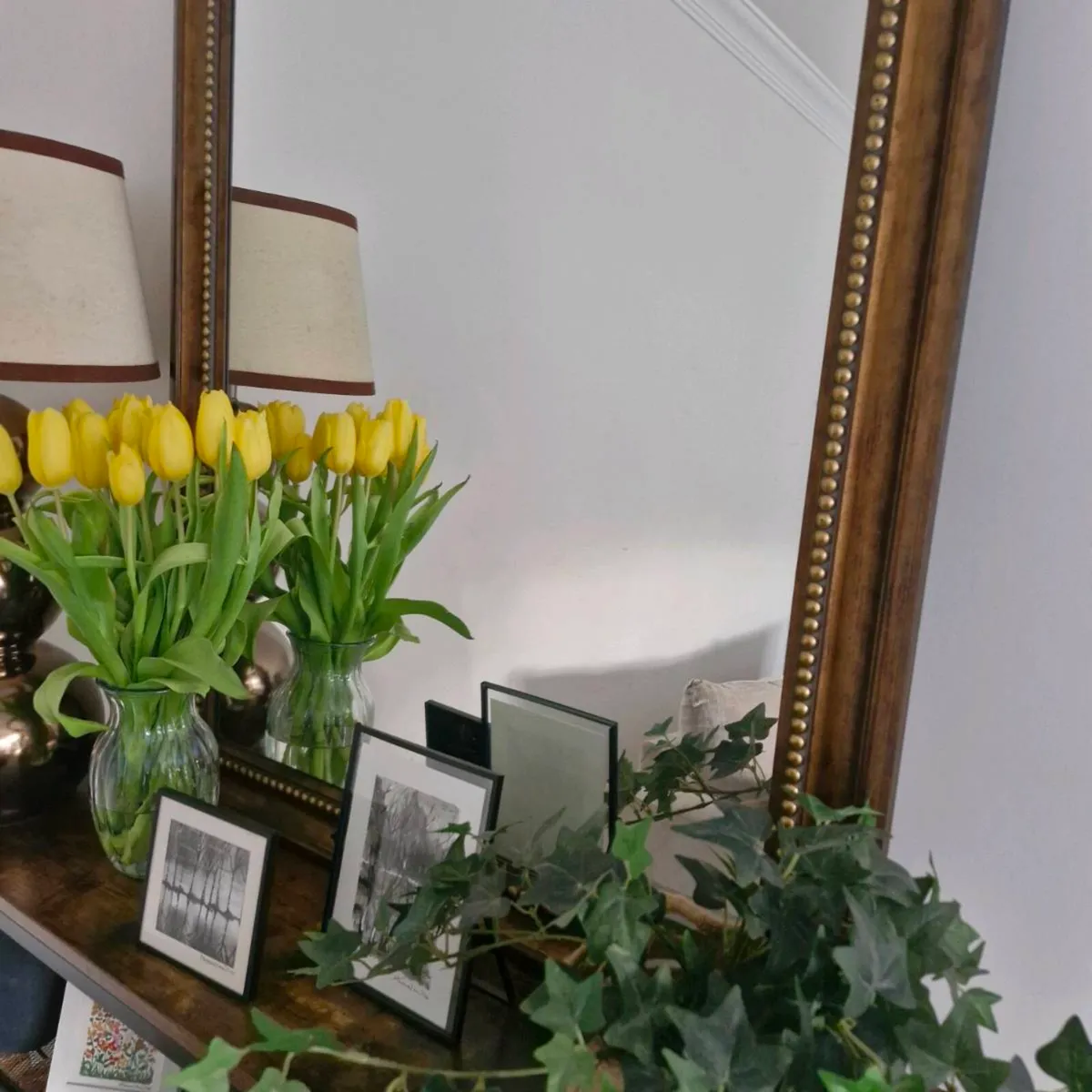 Large Brown & Gold Mirror - Image 3