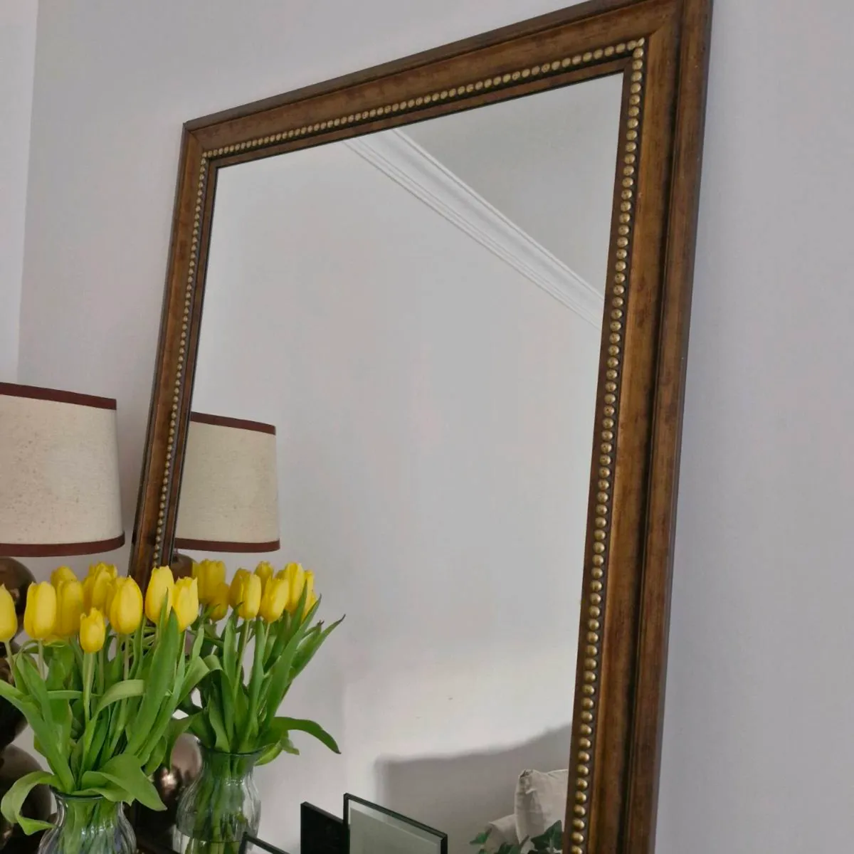 Large Brown & Gold Mirror - Image 4