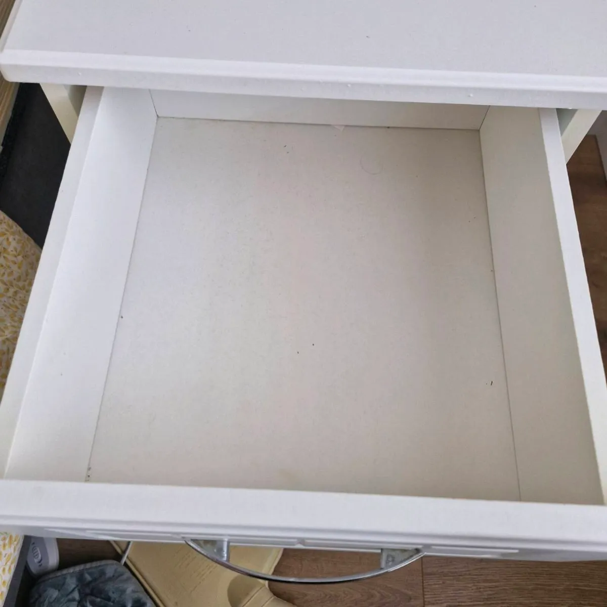 2x White Bedside Locker – 3 Drawers - Image 2