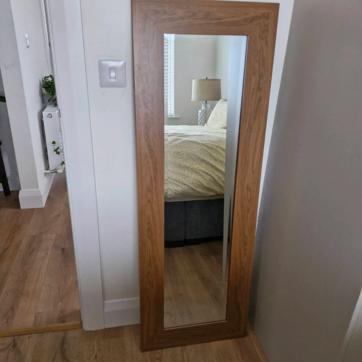 Large Wooden Full Length Mirror - Image 1