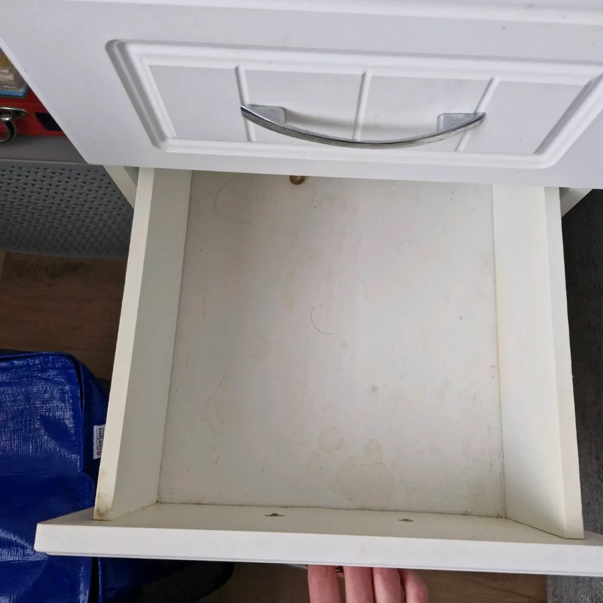 White Bedside Table - 3 Drawers - cheap - Image 4