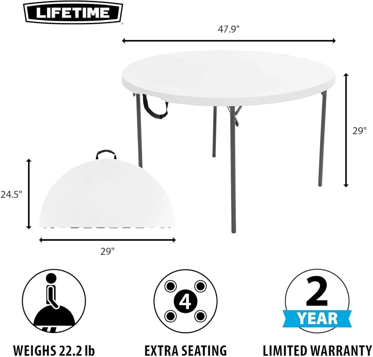 Table - White Granite - Image 3